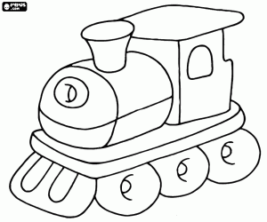 Coloriage Train de jouet pour enfants
