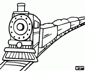 Coloriage Train des marchandises