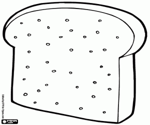Coloriage Tranche de pain