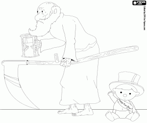 Coloriage Transfert entre le vieux et le nouvel an