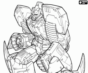 Coloriage Transformer dans sa forme de robot