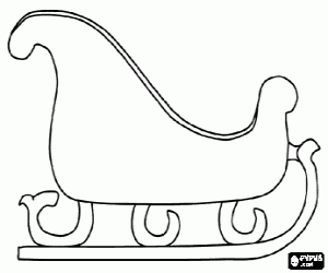 Coloriage Traîneau de Noël pour décorer