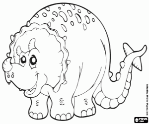Coloriage Tricératops