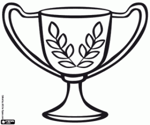 Coloriage Trophée, la coupe pour le vainqueur