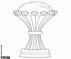 Coloriage Le trophée de la coupe d'Afrique des Nations