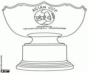Coloriage Le trophée de la coupe d'Asie AFC