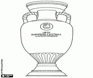 Coloriage Le trophée de l'Euro