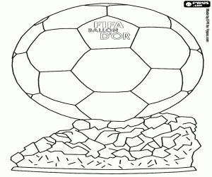 Coloriage Le trophée du FIFA Ballon d'Or