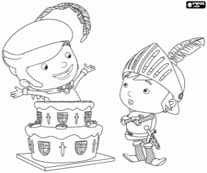 Coloriage Le troubadour Fernando avec Mike