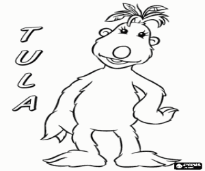 Coloriage Tula vit dans la Hoobmobile avec Iver et Groove