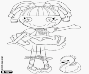 Coloriage Tumbelina Tippy et un cygne, Lalaloopsy