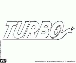 Coloriage Turbo, le logo du film