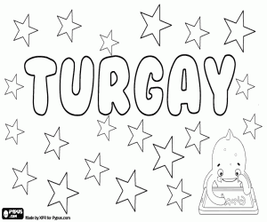 Coloriage Turgay, nom turc