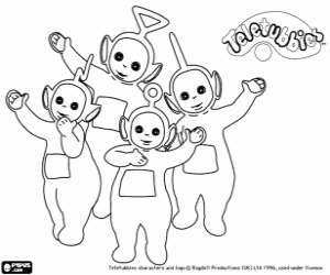 Coloriage Les Télétubbies joyeux
