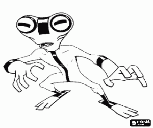 Coloriage Le Tétard Gris, un alien de Ben 10
