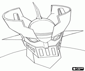 Coloriage La tête de Mazinger Z