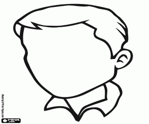 Coloriage Tête d’homme mince sans visage