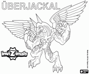 Coloriage Uberjackal, un Invizimals magique