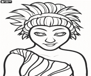Coloriage Ugga, mère des Croods