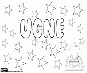 Coloriage Ugne, nom lituanien
