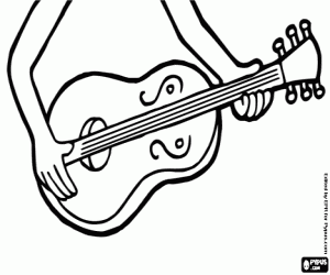 Coloriage Ukulele