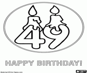 Coloriage Un 4 et un 9 pour l'anniversaire