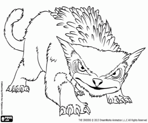Coloriage Un animal de les Croods, Hibours