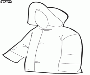 Coloriage Un anorak avec capuchon