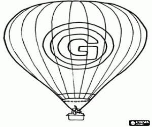 Coloriage Un ballon avec la lettre G