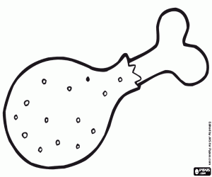 Coloriage Un barbecue de poulet