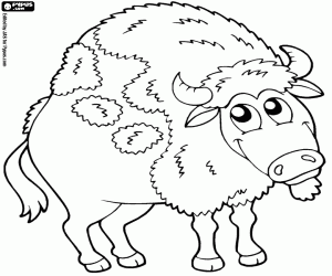 Coloriage Un bison d’Amérique