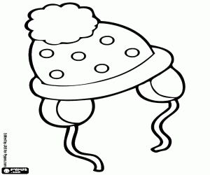 Coloriage Un bonnet de laine pour bébé