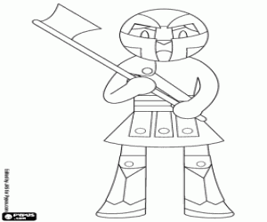 Coloriage Un bourreau médiéval avec hache