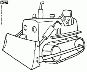 Coloriage Un bulldozer