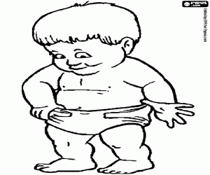Coloriage Un bébé dans ses premiers pas