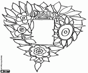 Coloriage Un cadeau faite de fleurs pour maman