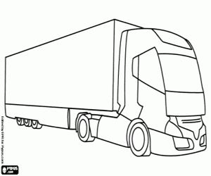 Coloriage Un camion articulé