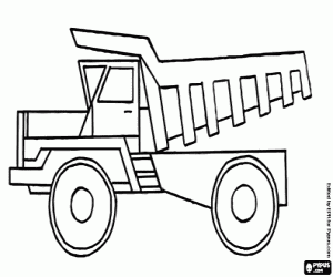 Coloriage Un camion d’extraction