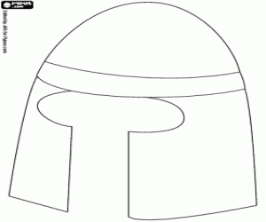 Coloriage Un casque avec quatre ouvertures