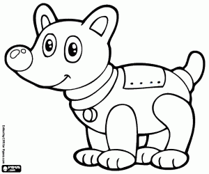 Coloriage Un chiot de robotique