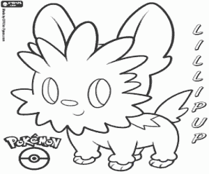 Coloriage Un chiot Pokémon Ponchiot