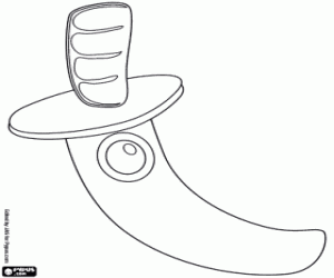 Coloriage Un cimeterre, une arme oriental