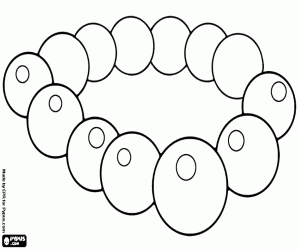 Coloriage Un collier bouddhiste de bois