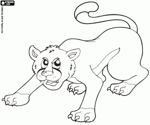 Coloriage Un cougar ou puma