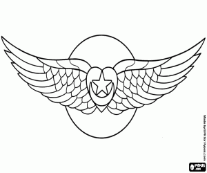 Coloriage Un cœur ailé, symbole soufi