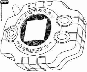 Coloriage Un Digivice de Digimon