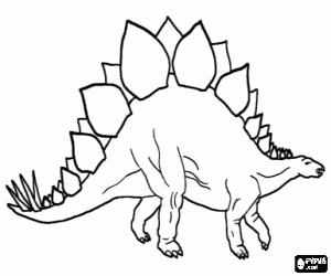 Coloriage Un dinosaure Stégosaure