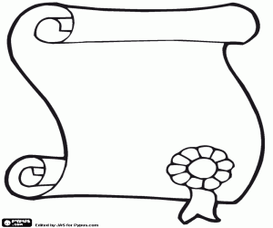 Coloriage Un diplôme d’études