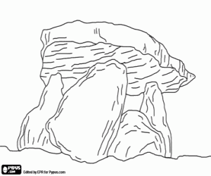 Coloriage Un dolmen néolithique