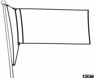 Coloriage Un drapeau sur le mât